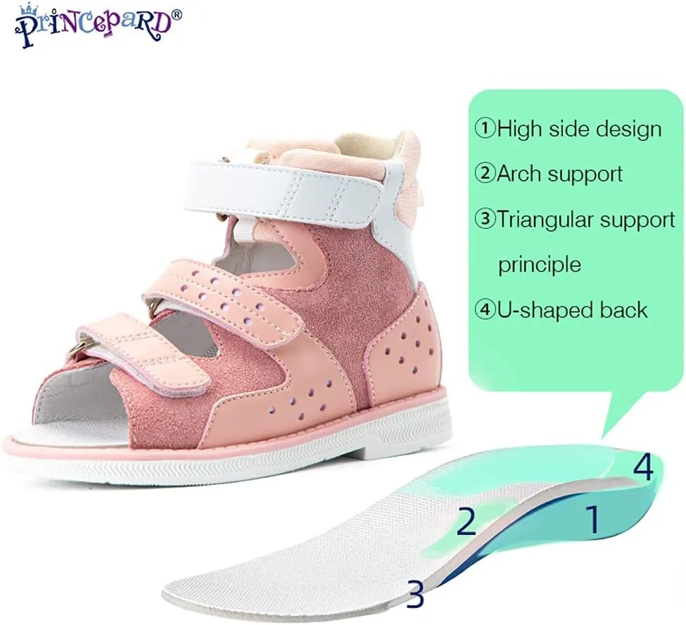Orthopedic Corrective sandals for Boys and Girls, Children's Open-toe Summer Shoes for Toddlers Flat Feet, High Back with Ankle Support, Non-slip Soles