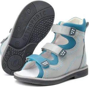 Orthopedic Corrective Sandals for Kids,Children Summer High Top Shoes for Girls and Boys with Arch and Ankle Support,Anti-slip Soles