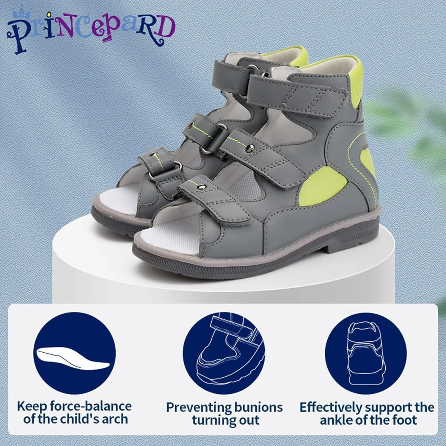 Orthopedic Sandals for Kids and Toddlers,Children Corrective Shoes with Ankle Brace and Arch Support