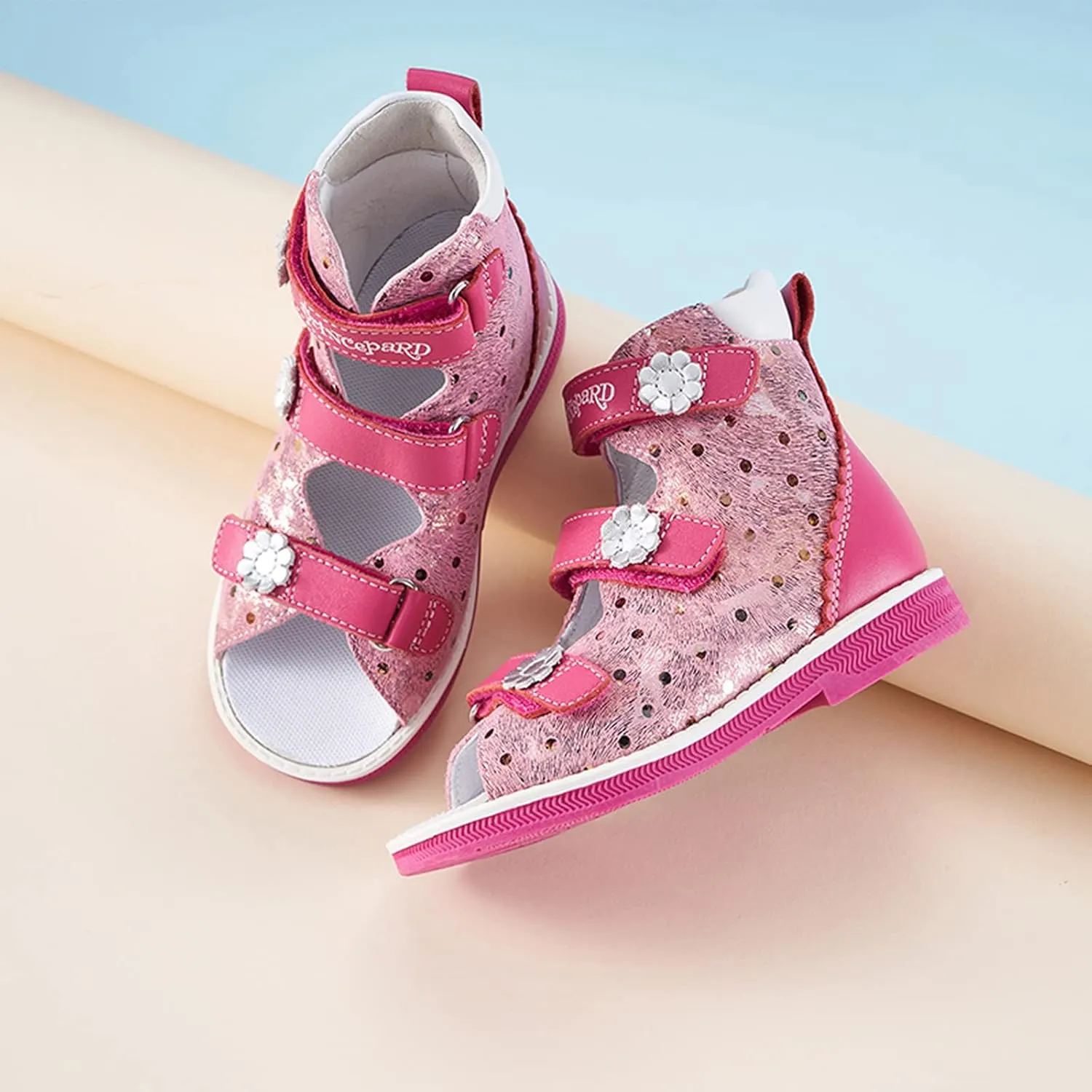 Orthopedic Sandals for Kids with High Back,Girls Corrective Shoes with Ankle and Arch Support