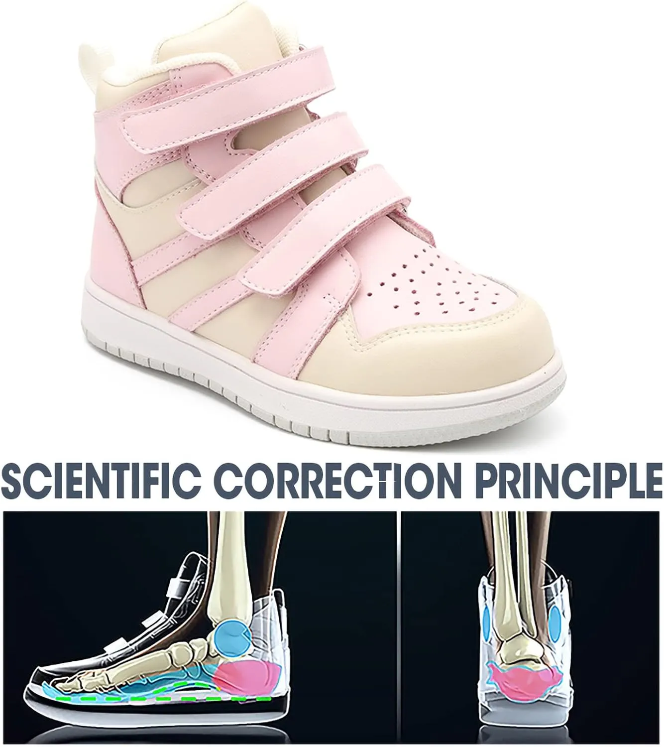 Orthopedic Shoes for Kids and Toddlers,Arch and Ankle Support Boots for Girls & Boys to Correct Foot Problems,Anti-Slip Soles