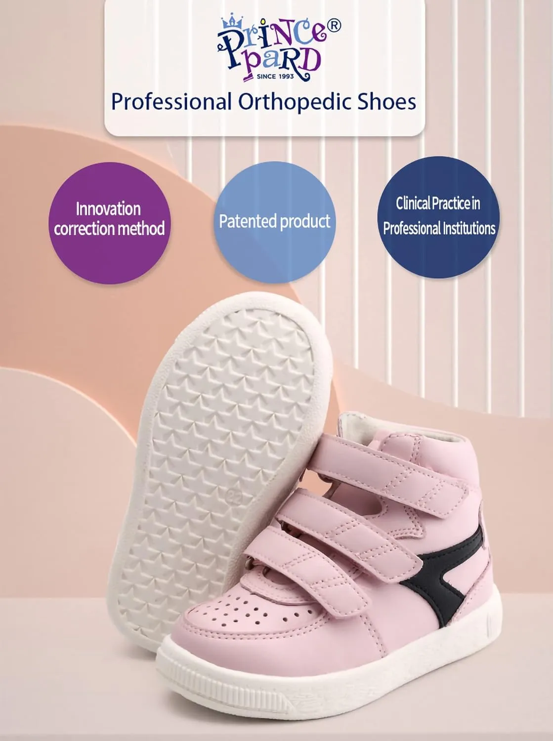 Orthopedic Shoes for Kids, Toddlers High Top Corrective Sneakers with Arch & Ankle Support for Girls and Boys to Correct Foot Problems