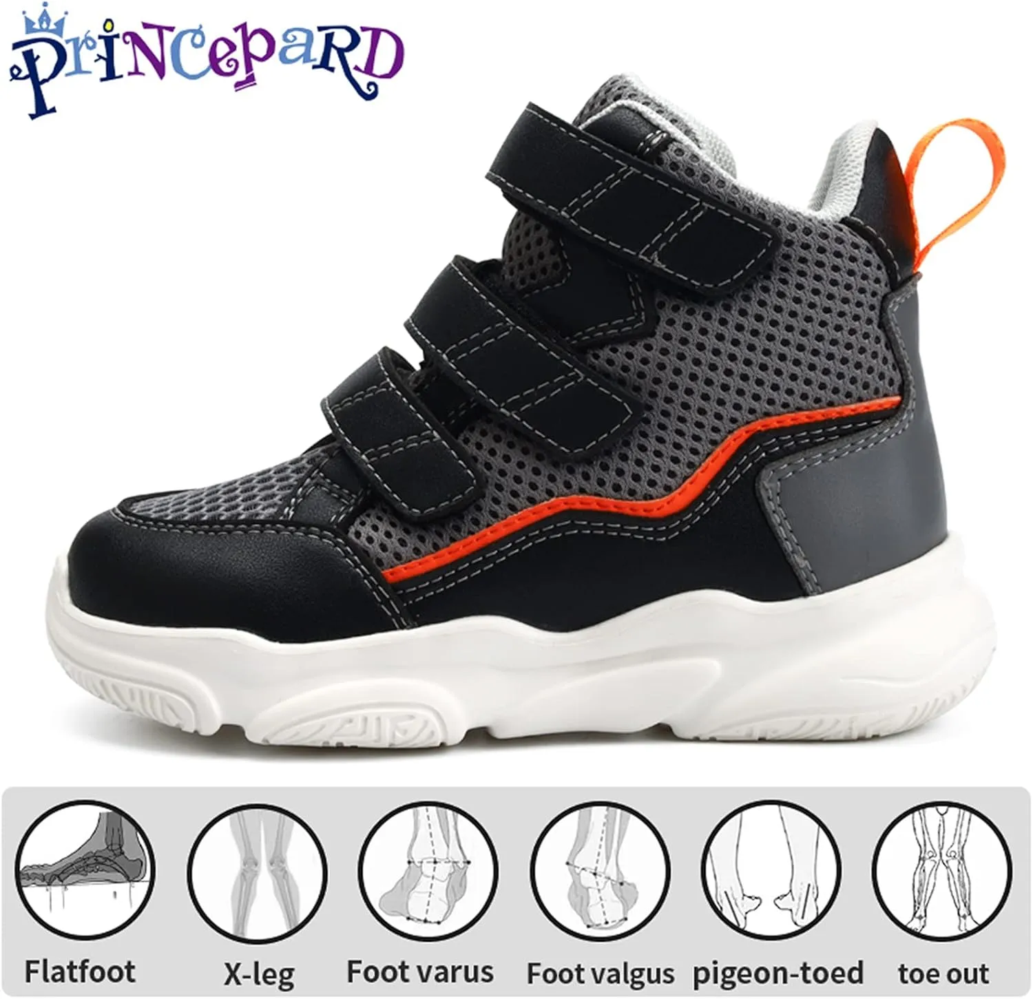 Orthopedic Shoes for Toddler and Kids,Breathable and Not Stuffy Feet,Ultra-Light with Arch and Ankle Support