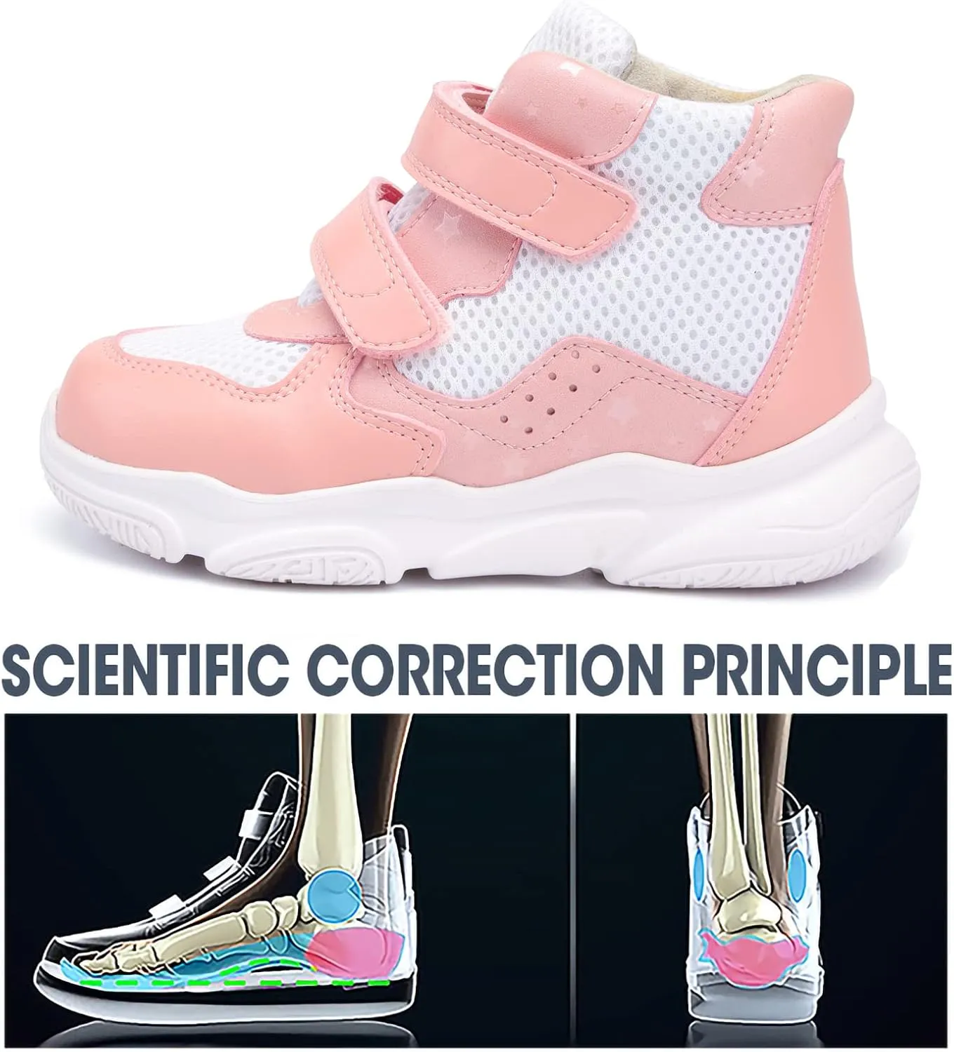 Orthopedic Shoes for Toddlers and Kids,Lightweight and Breathable Sneakers with Arch and Ankle Support,Non-Slip Soles