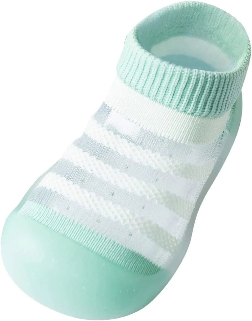 POLG Baby Boy Girl Striped Non-Skid Indoor Slipper Infant Breathable Soft Sole Elastic Socks Shoes Rubber Shoes Protect