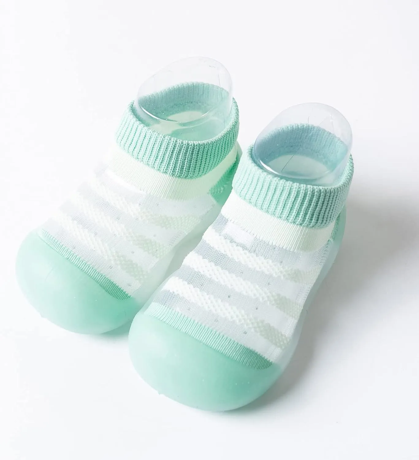 POLG Baby Boy Girl Striped Non-Skid Indoor Slipper Infant Breathable Soft Sole Elastic Socks Shoes Rubber Shoes Protect