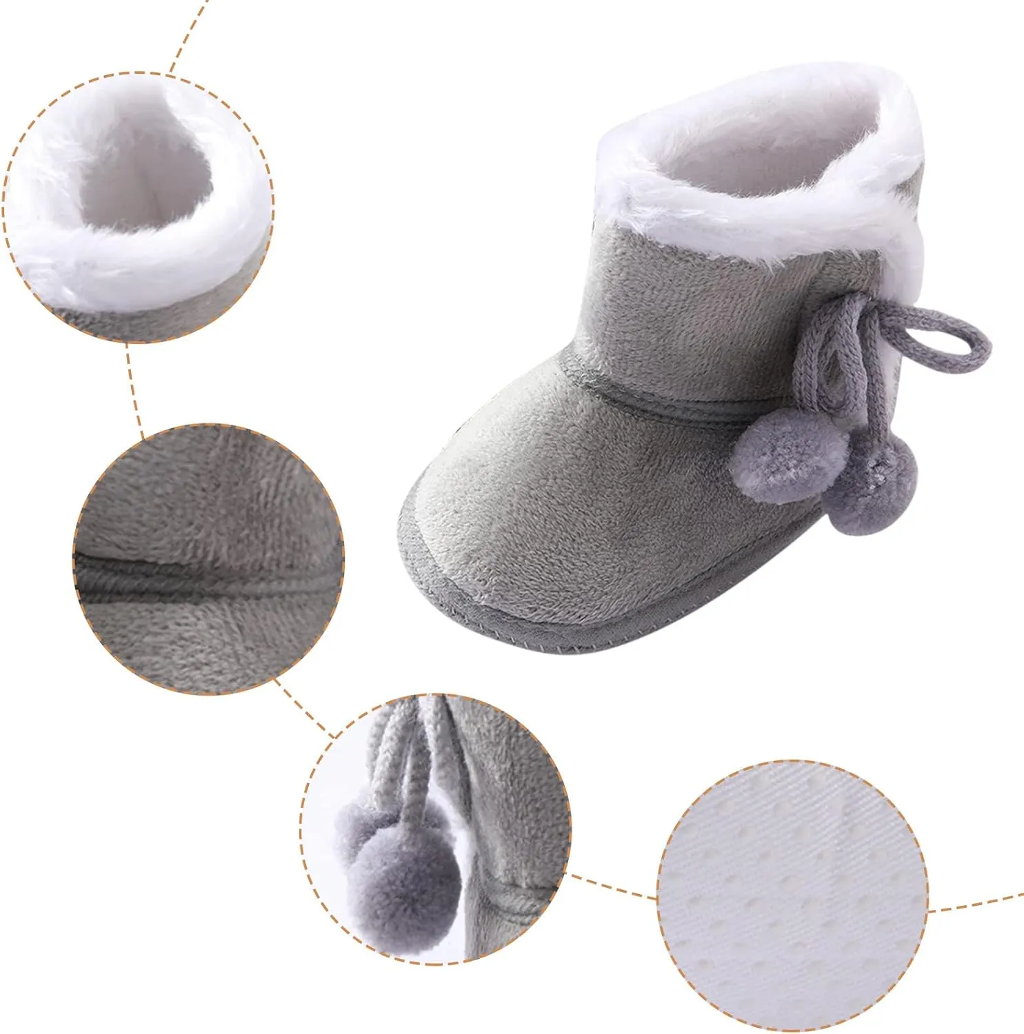 Preemie Baby Shoes Girls Girls Booties Snow Shoes Infant Toddler Boys Boots Soft Baby Warming Baby Shoes Tennis Shoes 4t