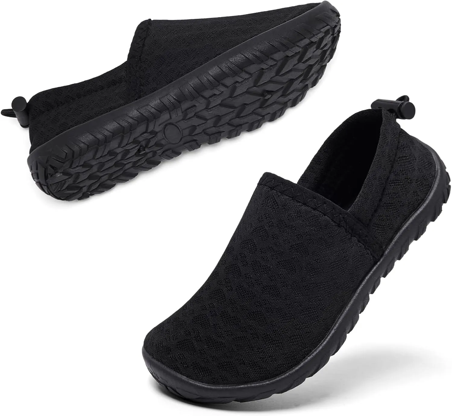 Racqua Toddler Water Shoes Baby Kids Beach Shoes Aqua Swimming Pool Sea Slip-On Quick Dry Lightweight Shoes Infants Boys Black 18-24 Months