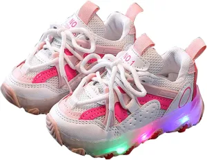 Rainbow Shoes Baby Shoes Children Boys Bling Led Light Luminous Sport Kids Sneakers Light up Toddler Girls Shoes