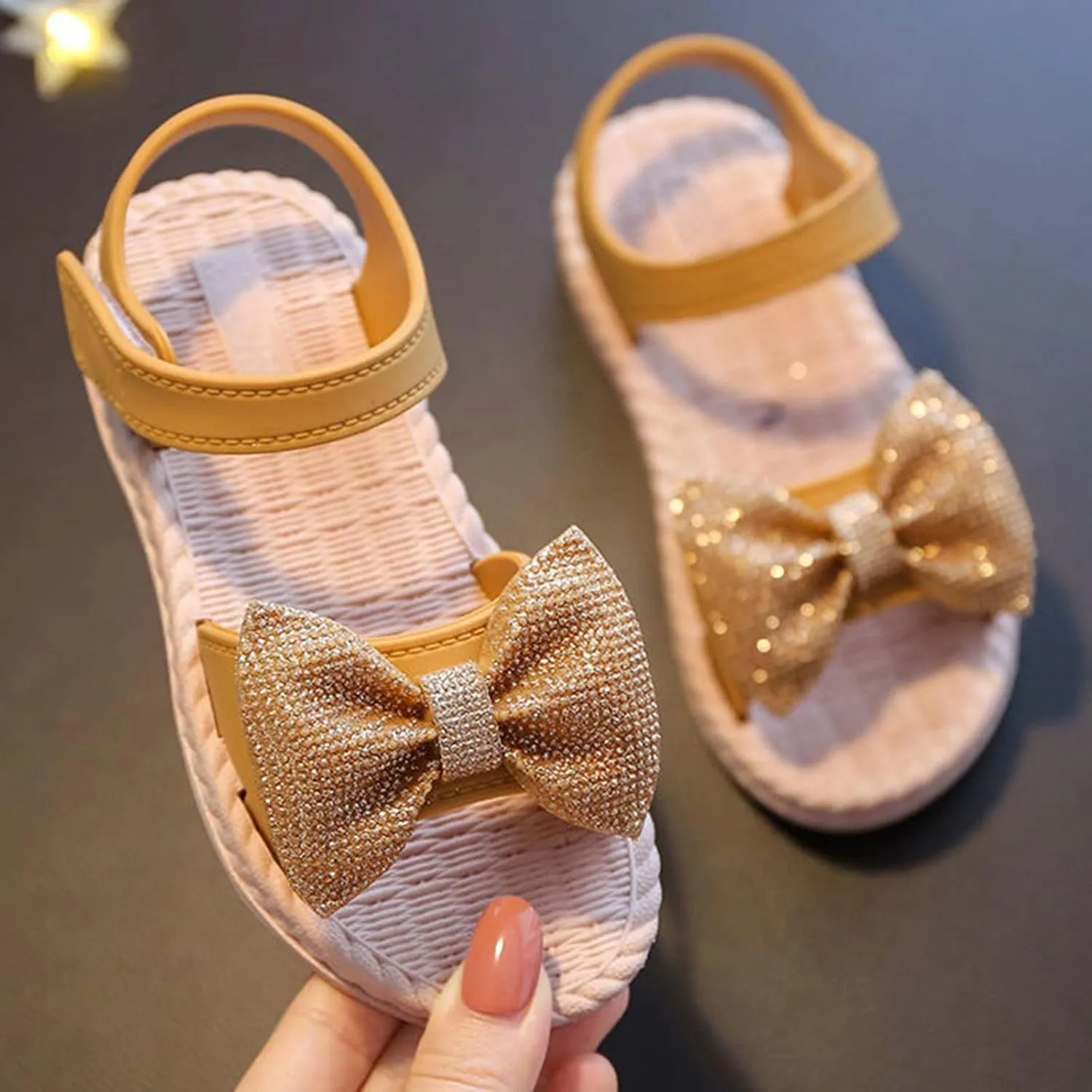 Sandals For Toddler Girls Toddler Kids Infant Girls Soild Bowknot Princress Shoes Soft Sole Non Slip First Kids