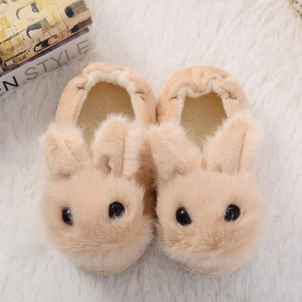 sfdgfhyf Boys House Shoes Cartoon Infant Kids Shoes Baby Girls Toddler Soft-Soled Boys Slippers Warm (Beige, 3-3.5 Years Toddler)