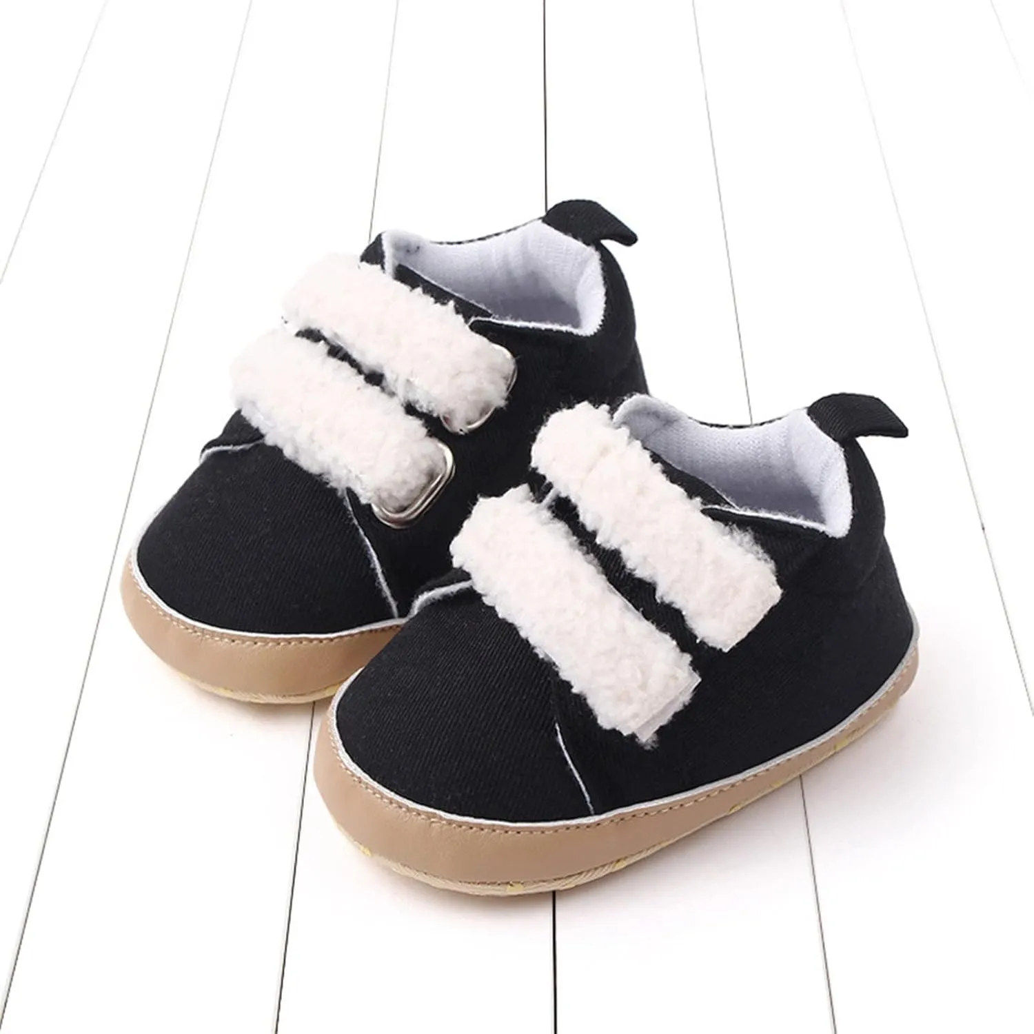 sfdgfhyf Kids Soft Sole Shoes Spring Children and Infants Toddler Shoes Boys and Girls Floor Sports Shoes Soft (Black, 4 Infant)