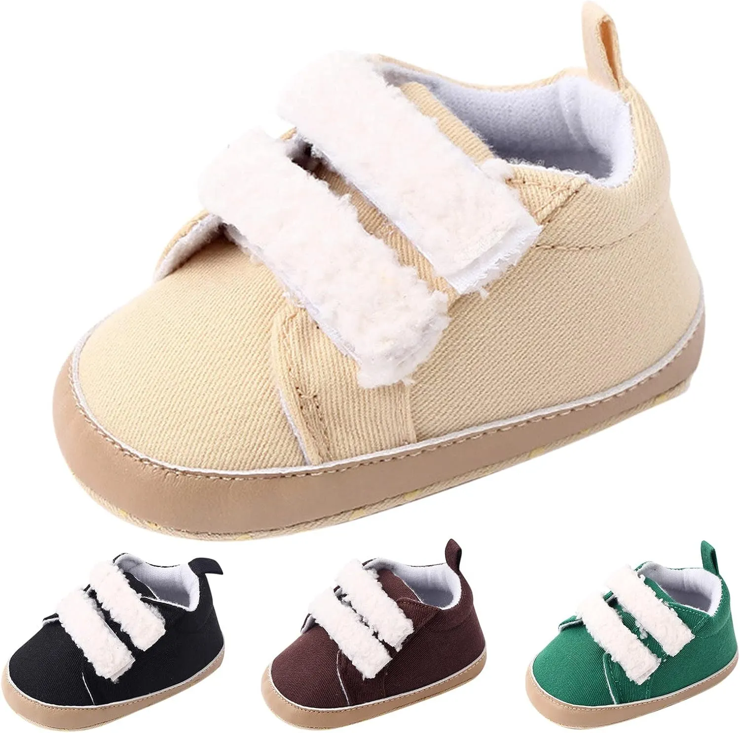 sfdgfhyf Kids Soft Sole Shoes Spring Children and Infants Toddler Shoes Boys and Girls Floor Sports Shoes Soft (Black, 4 Infant)