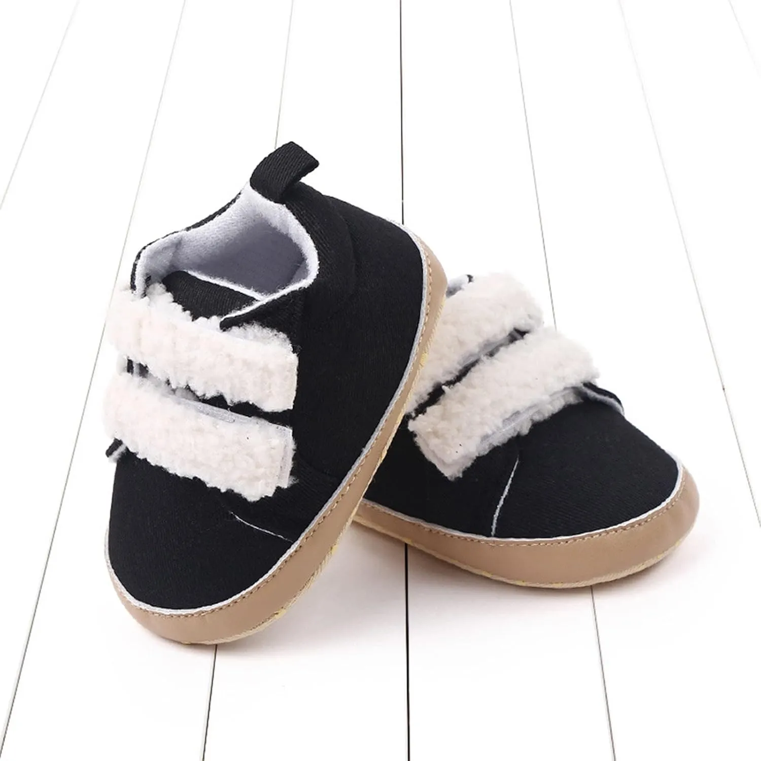 sfdgfhyf Kids Soft Sole Shoes Spring Children and Infants Toddler Shoes Boys and Girls Floor Sports Shoes Soft (Black, 4 Infant)