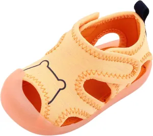 Shoes Boy Kids Bear Soft Sole Rubber Sandals Sneaker Flat Walking Non-Slip Girls Baby Shoes Girls Gold Sandal