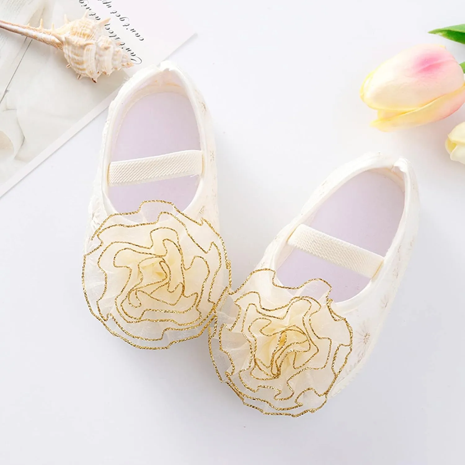 Shoes Shoes Little Child Sole Princess Toddler Flowers Shoes Soft Cute Baby Sneakers Girls Baptism Shoes