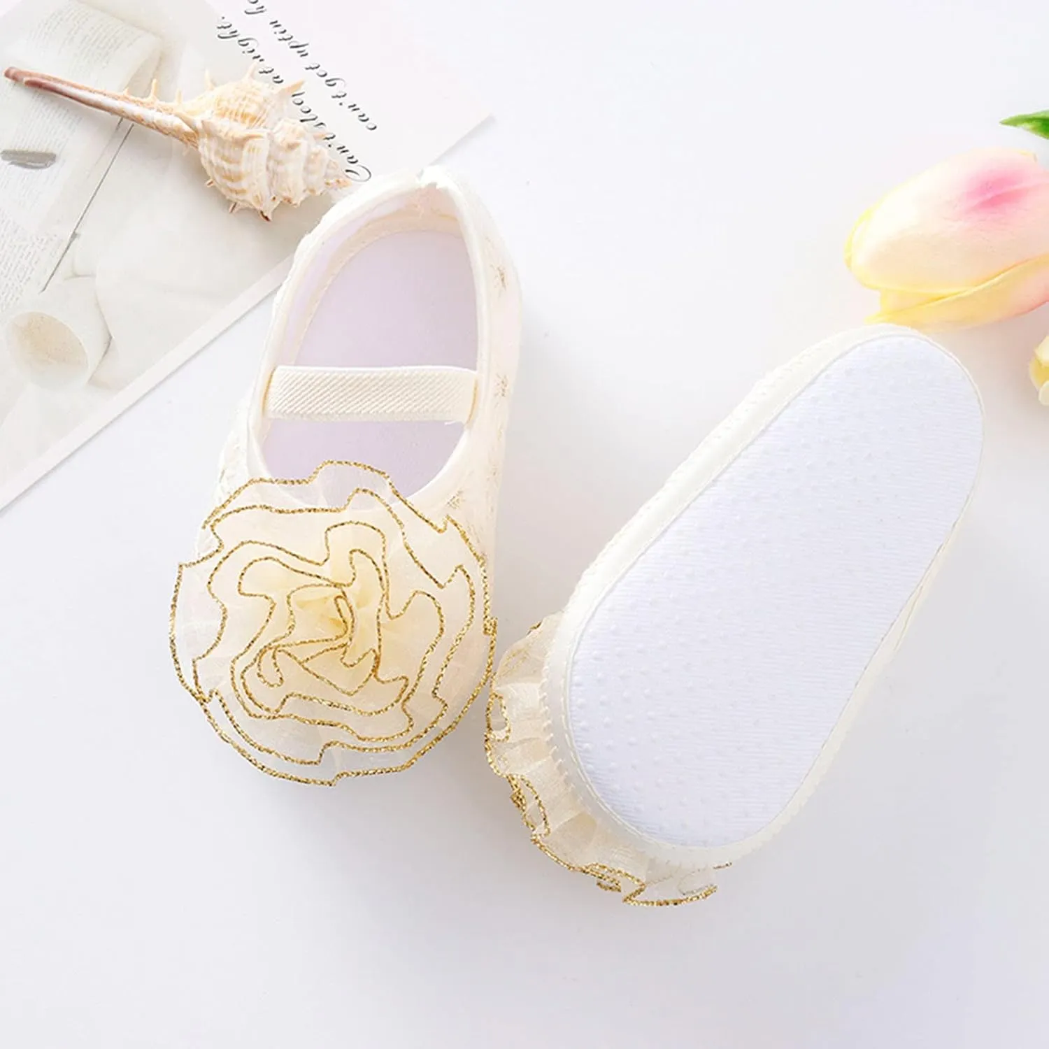 Shoes Shoes Little Child Sole Princess Toddler Flowers Shoes Soft Cute Baby Sneakers Girls Baptism Shoes