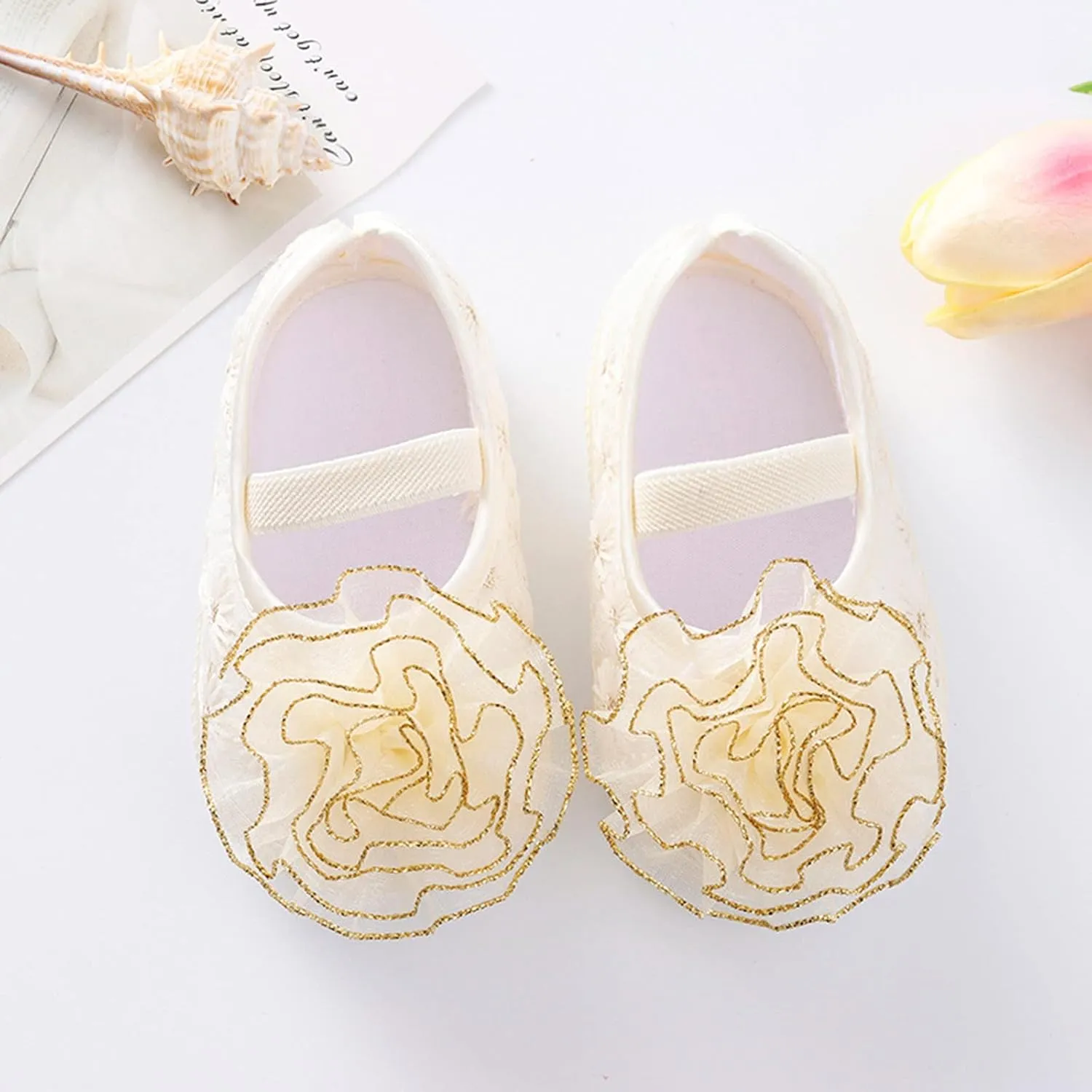 Shoes Shoes Little Child Sole Princess Toddler Flowers Shoes Soft Cute Baby Sneakers Girls Baptism Shoes