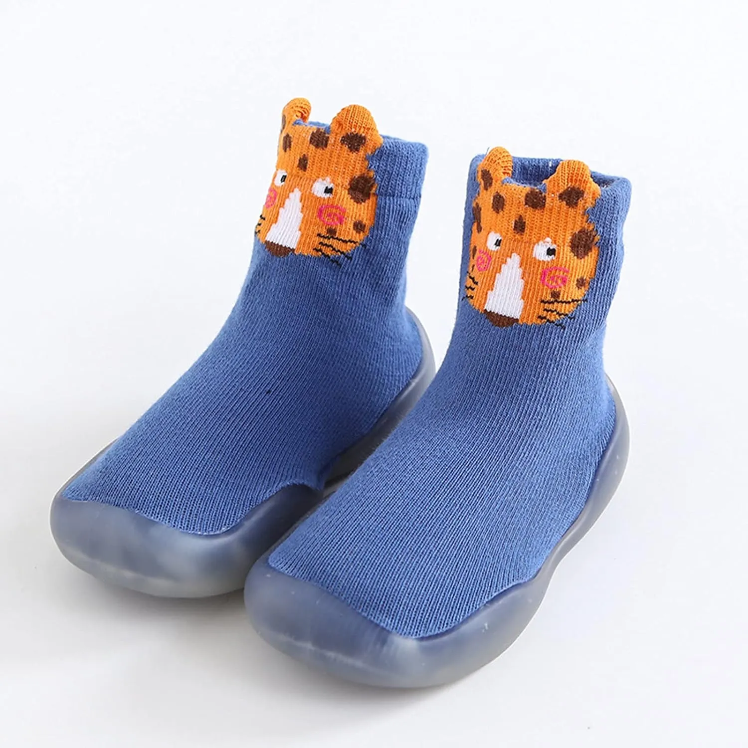 Size 1 Slippers for Boys Toddler Baby Boys Girls Solid Warm Knit Soft Sole Rubber Shoes Youth Cleats Size 2