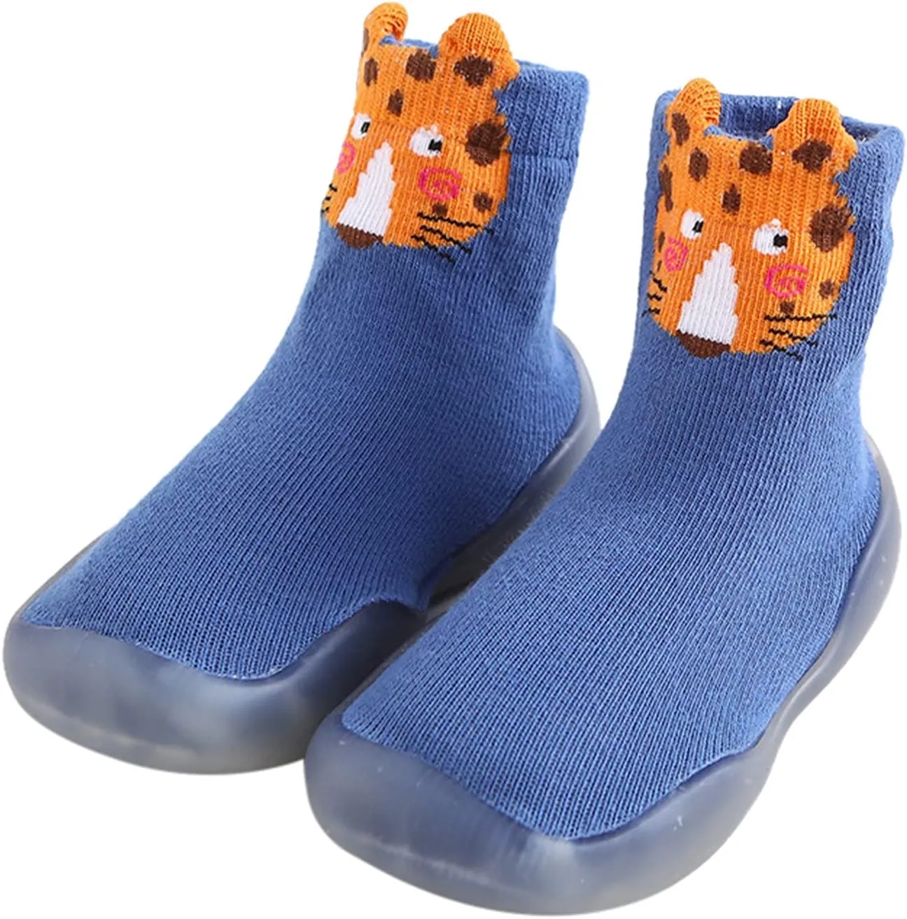 Size 1 Slippers for Boys Toddler Baby Boys Girls Solid Warm Knit Soft Sole Rubber Shoes Youth Cleats Size 2