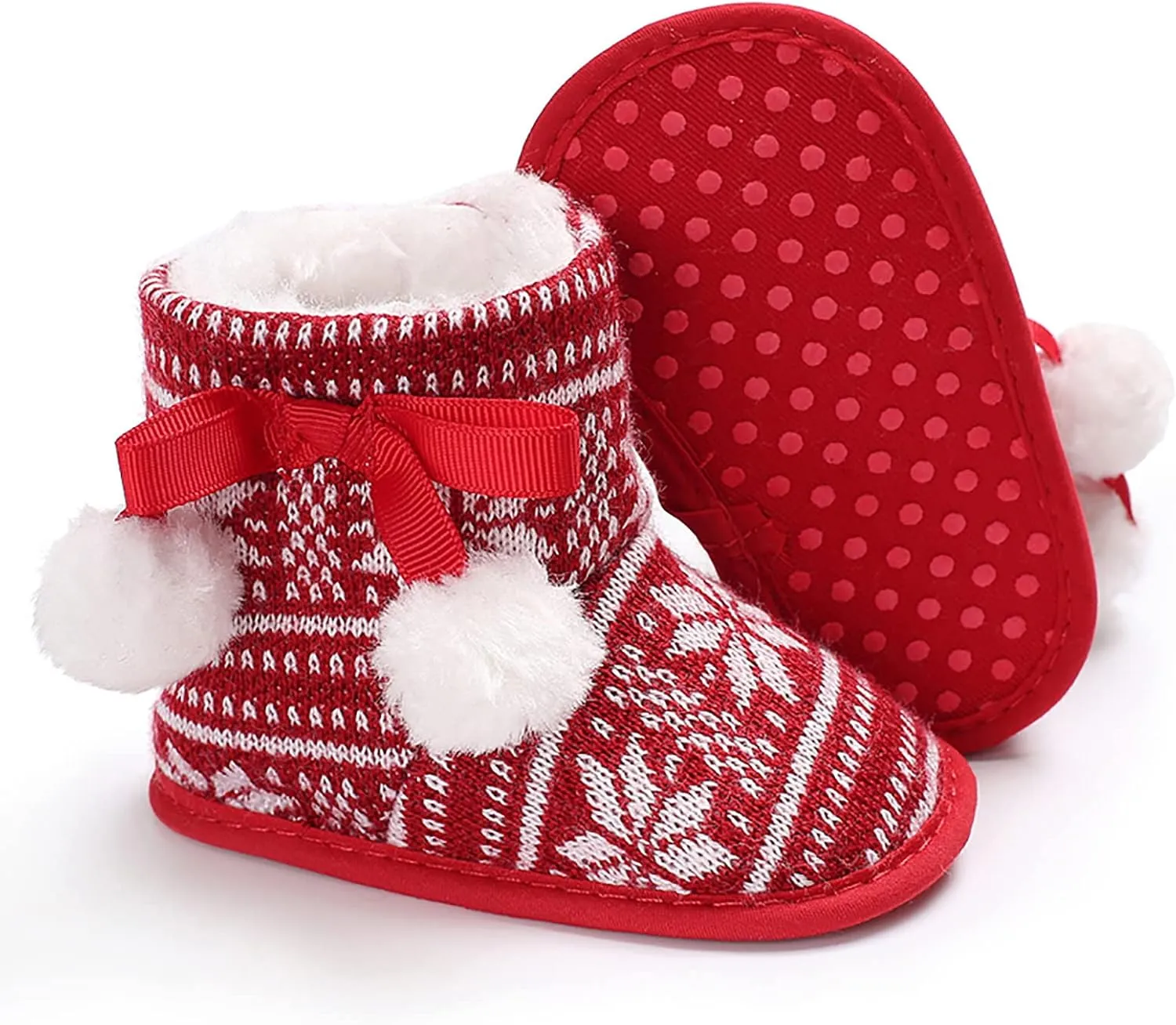 Size 7 Toddler Shoes Christmas Snowflake Print Shoes Baby Girls Boys Soft Toddler Baby Boy's Leather Sneaker