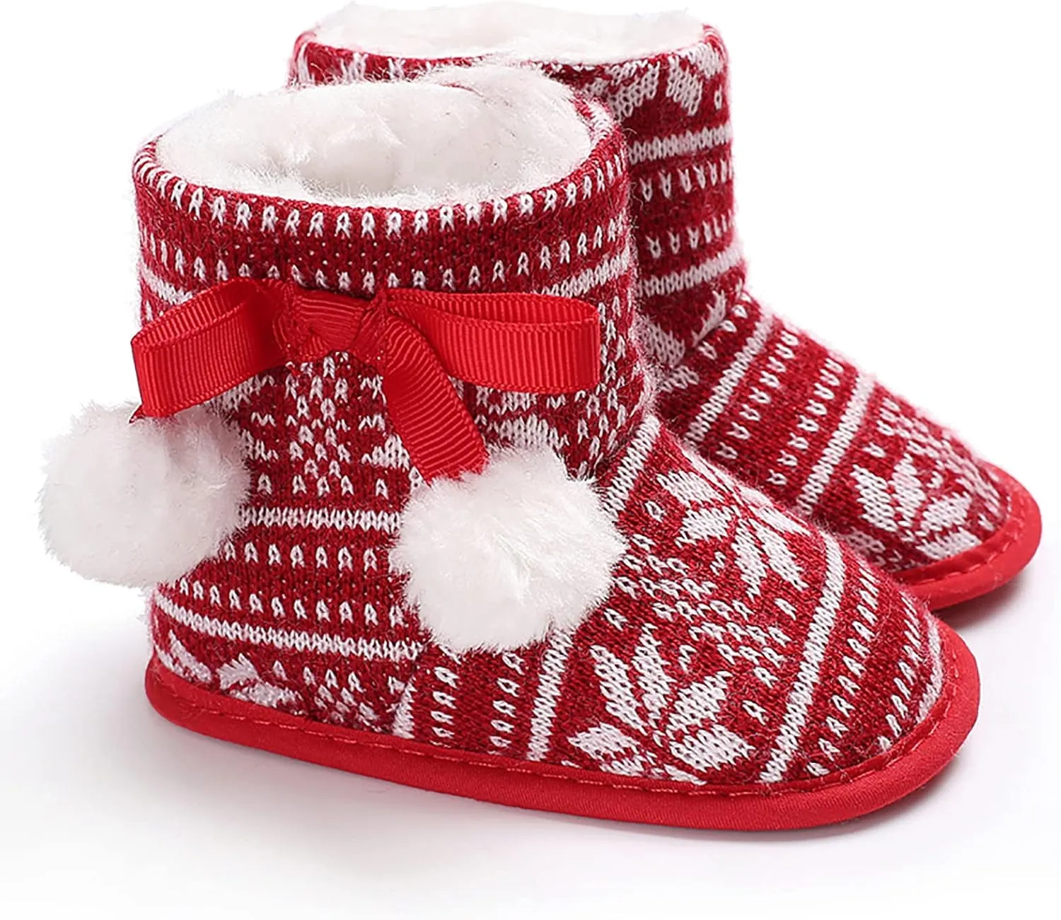 Size 7 Toddler Shoes Christmas Snowflake Print Shoes Baby Girls Boys Soft Toddler Baby Boy's Leather Sneaker