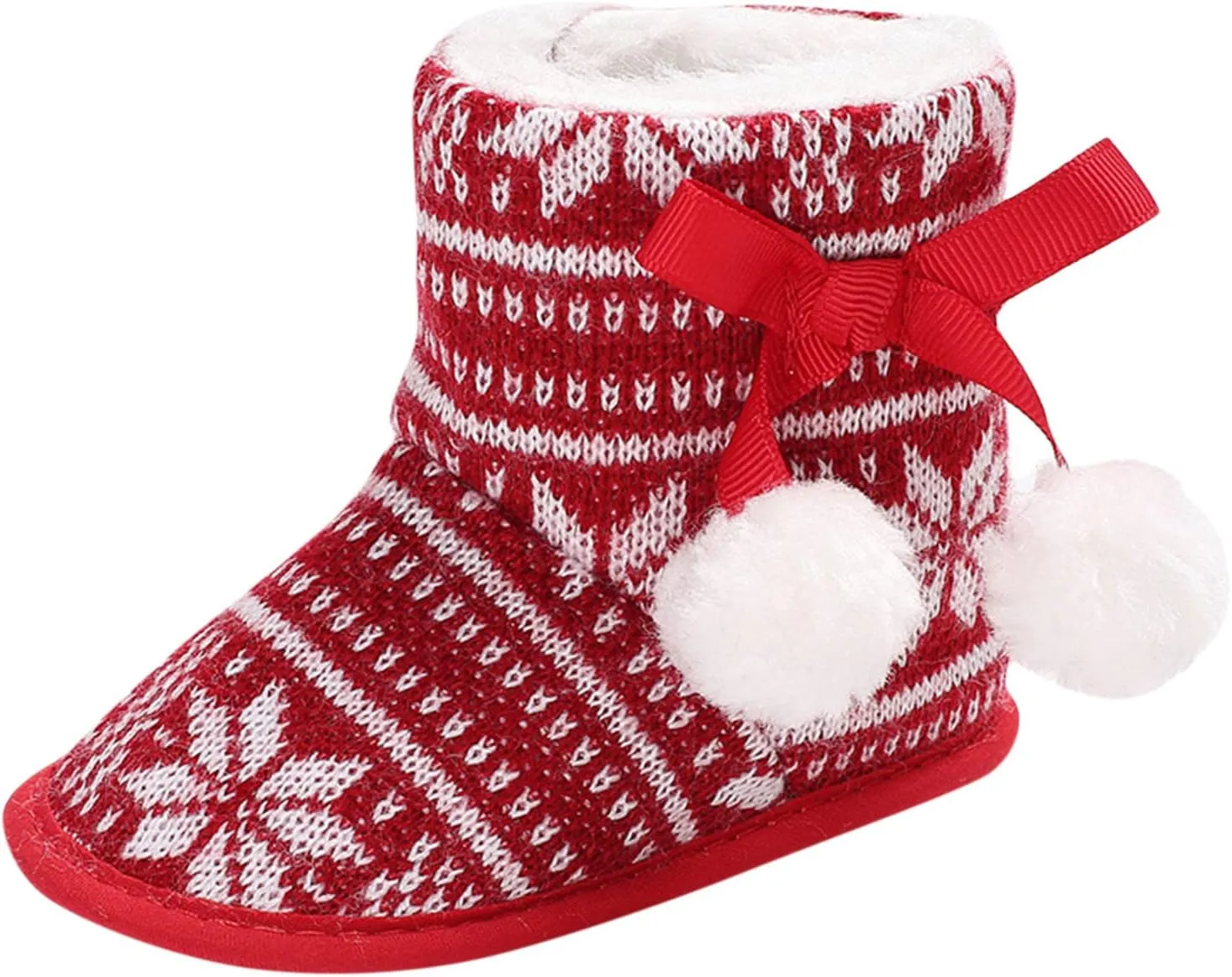 Size 7 Toddler Shoes Christmas Snowflake Print Shoes Baby Girls Boys Soft Toddler Baby Boy's Leather Sneaker