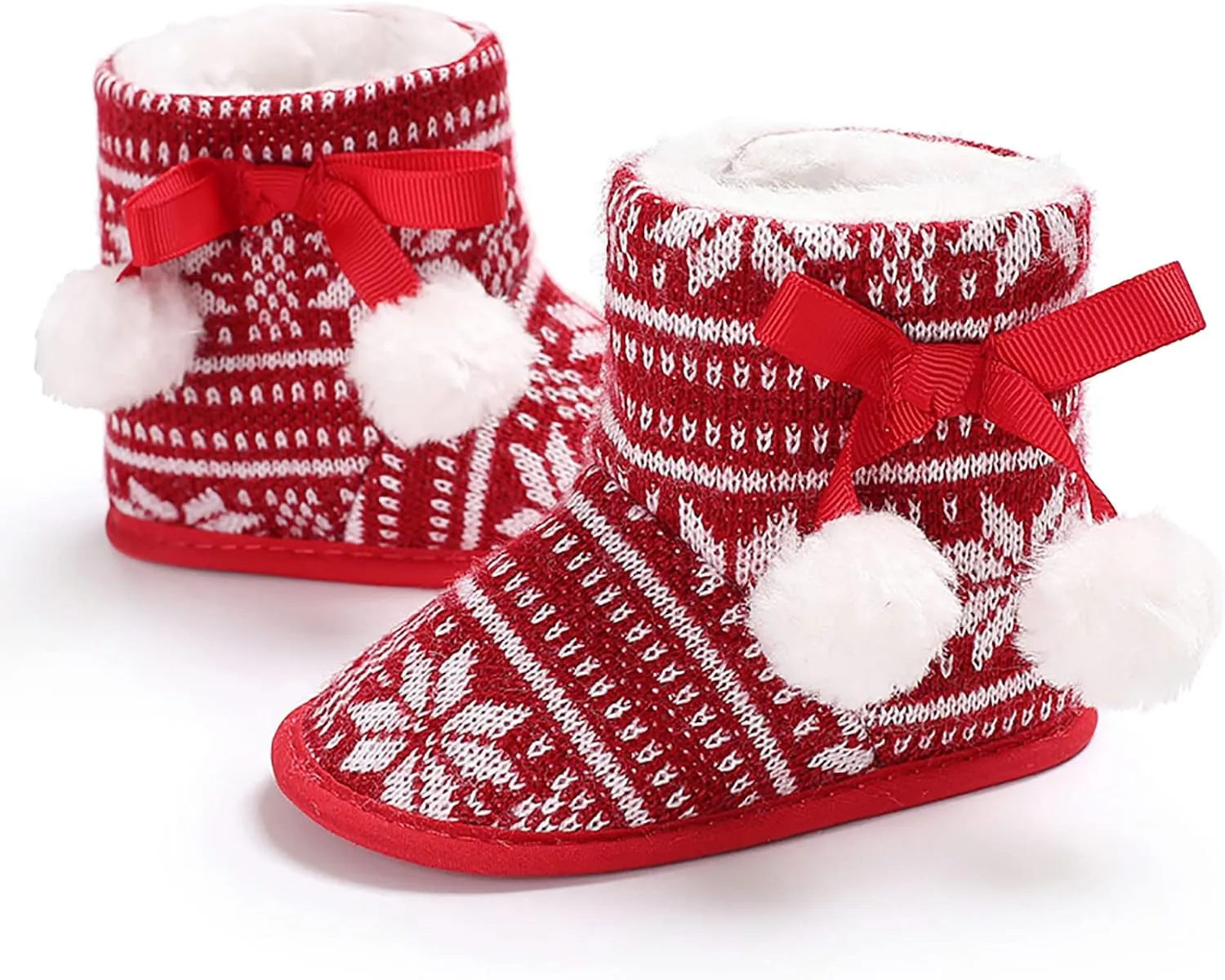 Size 7 Toddler Shoes Christmas Snowflake Print Shoes Baby Girls Boys Soft Toddler Baby Boy's Leather Sneaker