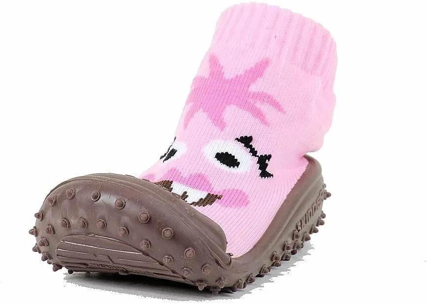 Skidders Infant Toddler Girl's Bright Eyed Monster Pink Shoes Sz: 8 (24 Months)