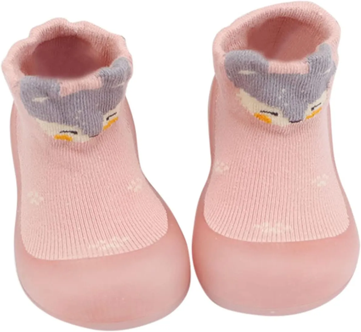 Slippers Infant Cozy Ankle Booties Non-Skid Slipper Shoes with Rubber Sole Soft Running Shoes for Infant Boys Girls