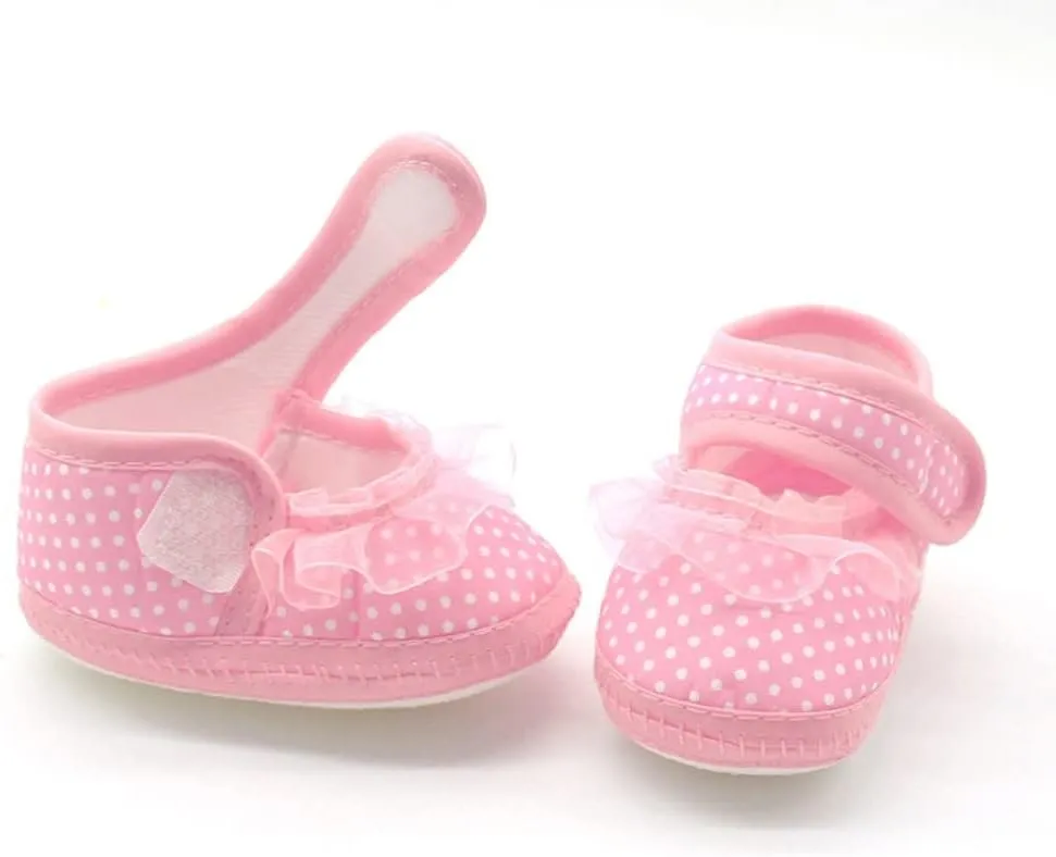 Sneakers for Girls Soft Girls Warm Sole Prewalker Baby Shoes Infant Casual Lace Dot Flats Baby Shoes Baby Sneakers