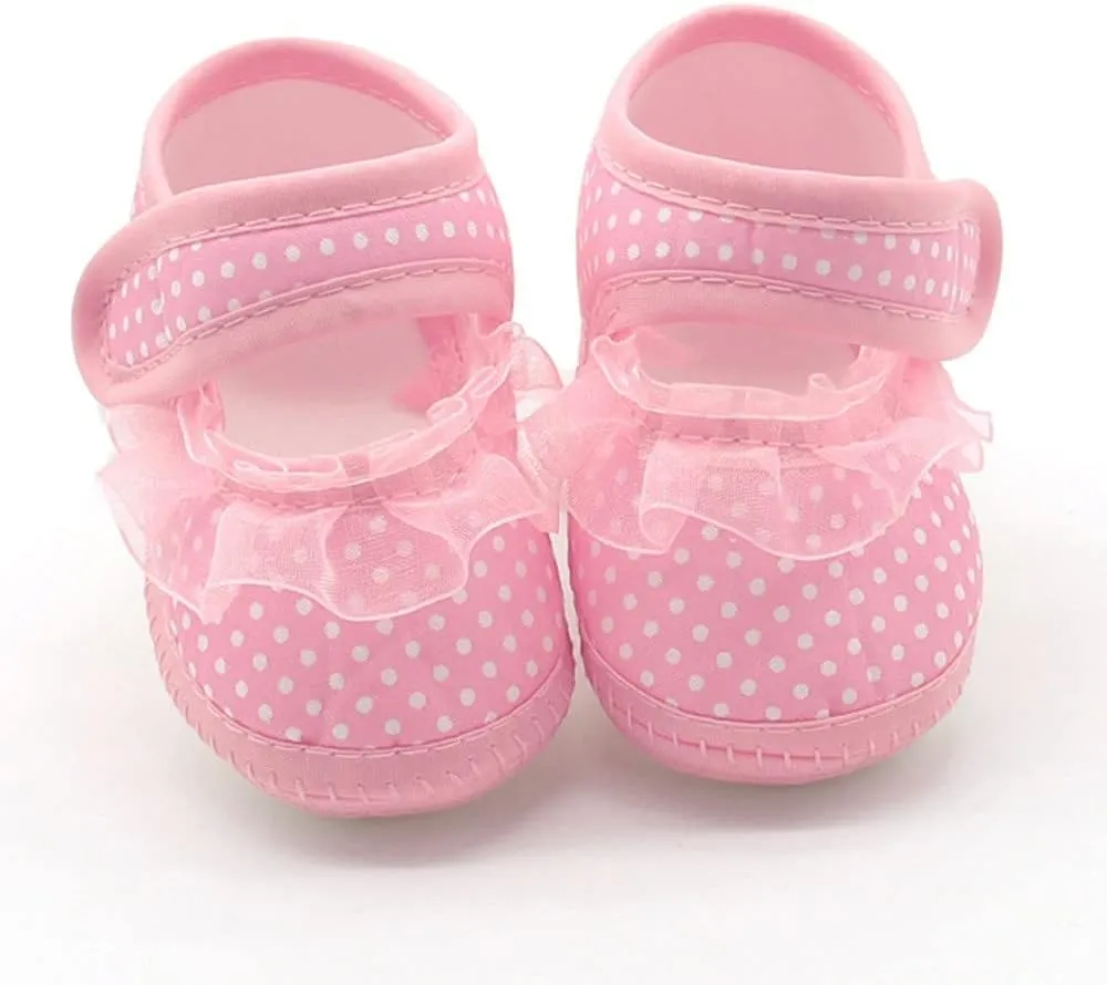 Sneakers for Girls Soft Girls Warm Sole Prewalker Baby Shoes Infant Casual Lace Dot Flats Baby Shoes Baby Sneakers