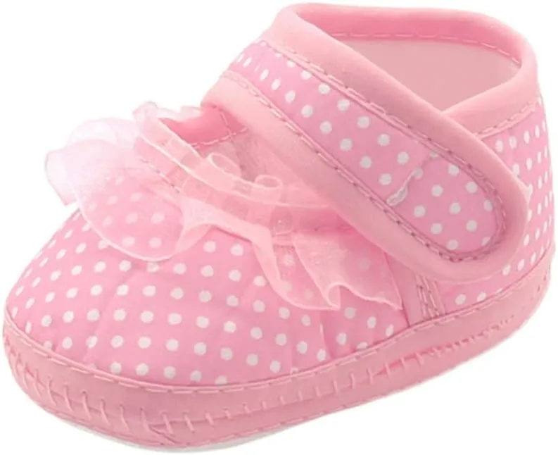 Sneakers for Girls Soft Girls Warm Sole Prewalker Baby Shoes Infant Casual Lace Dot Flats Baby Shoes Baby Sneakers