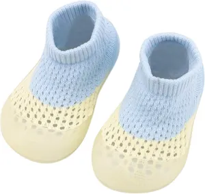 Sneakers for Toddlers Boys First Shoes Mesh Toddler Infant Elastic Color Socks Walkers Indoor Hole Baby Baby Shoes Baby Sneakers Size 4