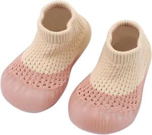 Sneakers for Toddlers Boys First Shoes Mesh Toddler Infant Elastic Color Socks Walkers Indoor Hole Baby Baby Shoes Baby Sneakers Size 4