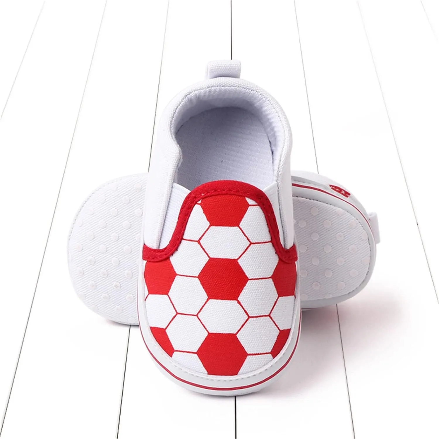 Spring and Summer Children Baby Toddler Shoes Boys and Girls Casual Shoes Flat Bottom Light Slip On Comfortable Football Print Toddler Shoes That Make Noise