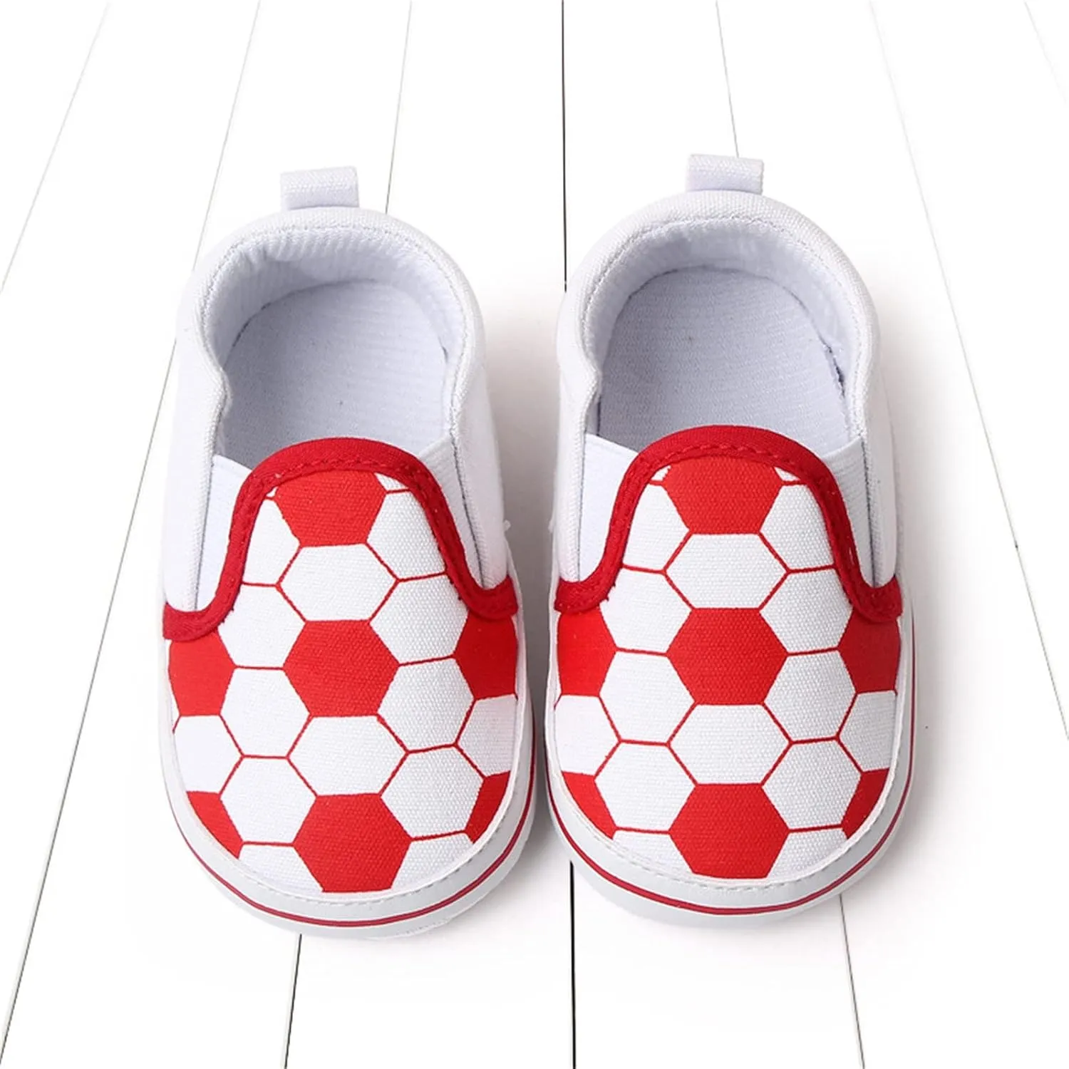 Spring and Summer Children Baby Toddler Shoes Boys and Girls Casual Shoes Flat Bottom Light Slip On Comfortable Football Print Toddler Shoes That Make Noise
