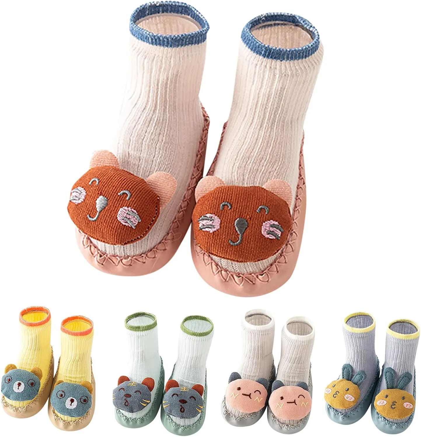 Spring and Summer Children Infant Shoes Soft Soles Non Slip High Top Breathable Comfortable Cute Slip on Shoes Size 4
