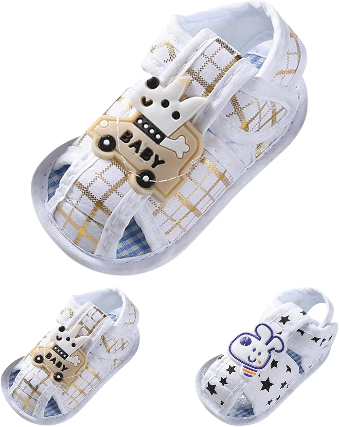 Spring and Summer Children Infant Toddler Shoes Girl Sandals Flat Bottom Breathable Soft Light Comfortable Cute Cartoon Dog Infant Sandles