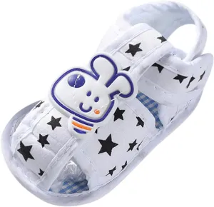 Spring and Summer Children Infant Toddler Shoes Girl Sandals Flat Bottom Breathable Soft Light Comfortable Cute Cartoon Dog Infant Sandles