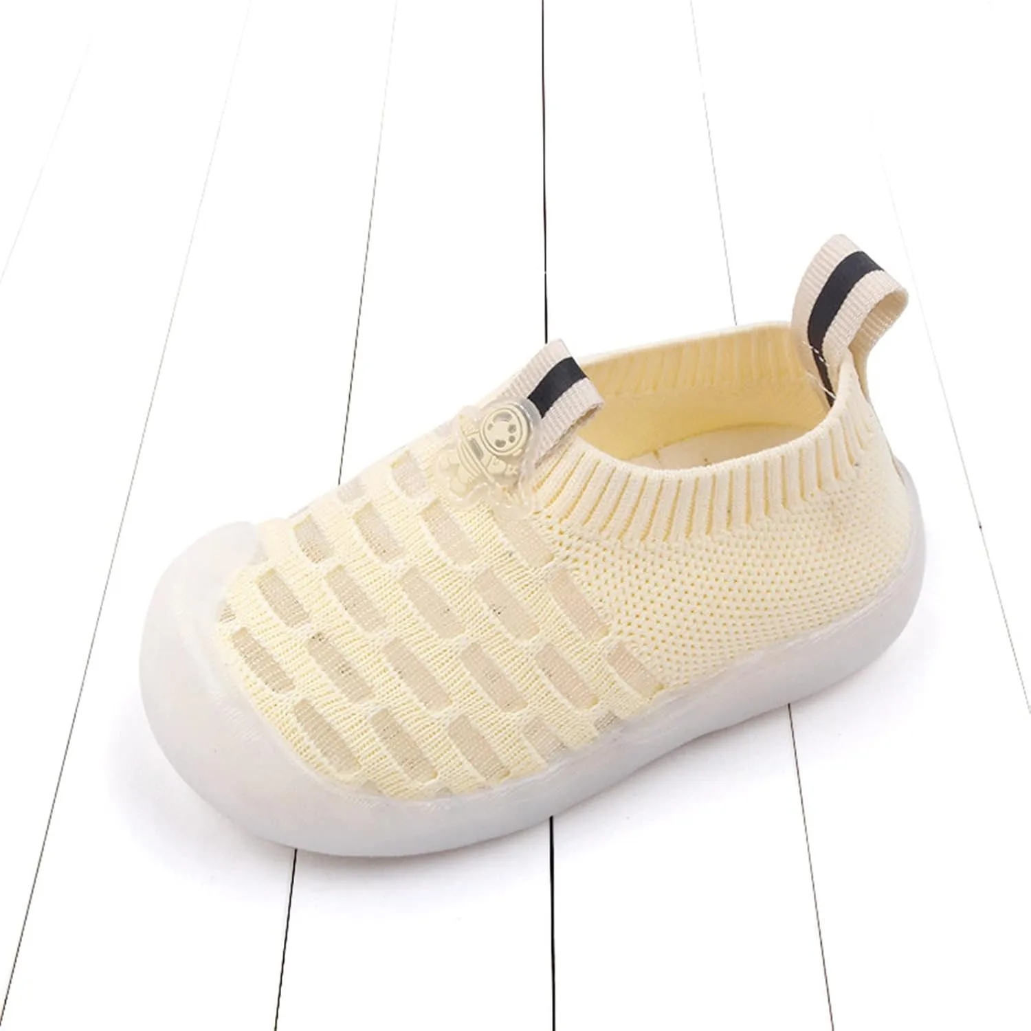 Spring and Summer Children Toddlers Boys and Girls Sports Shoes Flat Bottom Soft Fly Woven Mesh Breathable Comfortable Slip On Solid Casual Baby Girl Running Shoes