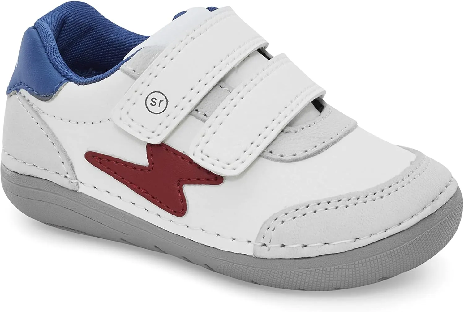 Stride Rite Boy's SM Kennedy Athletic Sneaker, White Multi, 4.5 Wide Toddler