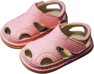 Summer Baby Sandals 0 3 Years Old Boy Toddler Shoes Soft Sole Baby Girl Leather Breathable Beach Shoes Infant Boy (Pink, 4 Ifant)