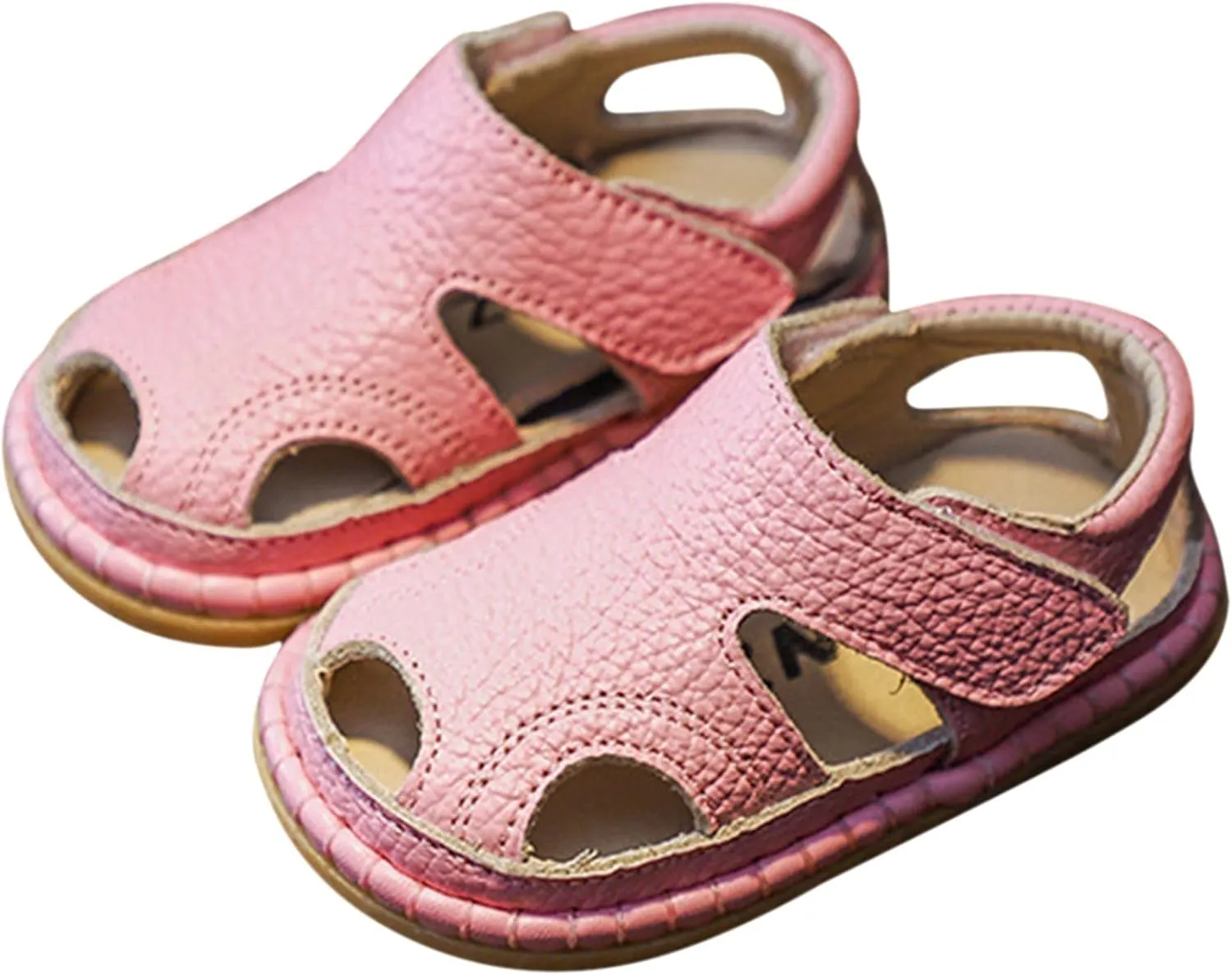 Summer Baby Sandals 0 3 Years Old Boy Toddler Shoes Soft Sole Baby Girl Leather Breathable Beach Shoes Infant Boy (Pink, 4 Ifant)