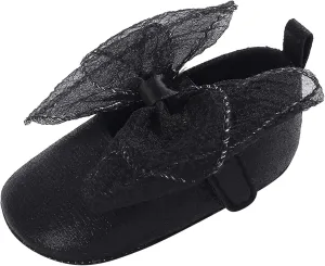 Summer Children Infant Infant Shoes Girls Sports Flat Bottom Round Toe Ribbon Bow Hook Loop Baby Shoes Size 4 Girls
