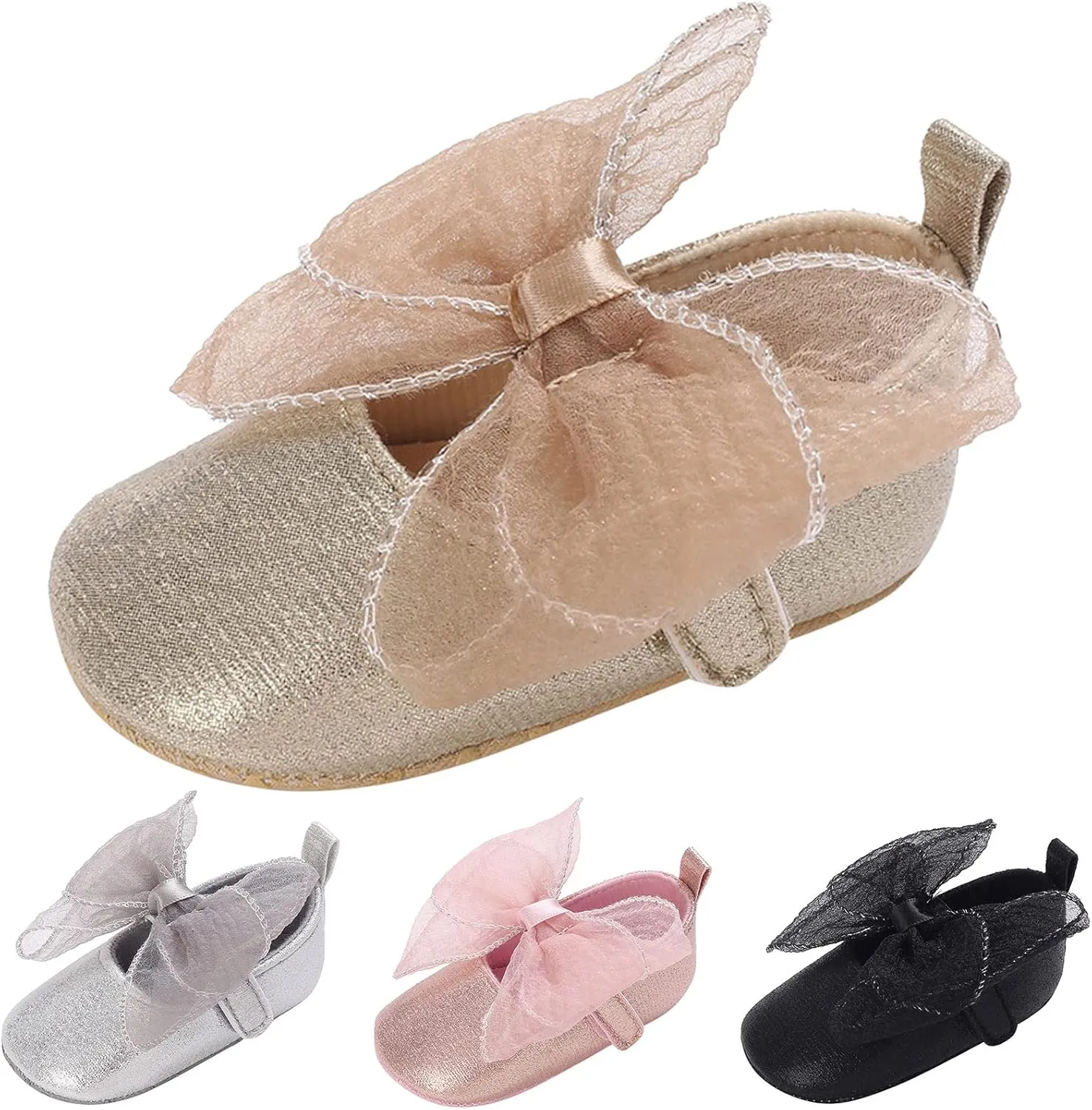 Summer Children Infant Toddler Shoes Girls Sports Flat Bottom Round Toe Ribbon Bow Hook Loop Baby First alker