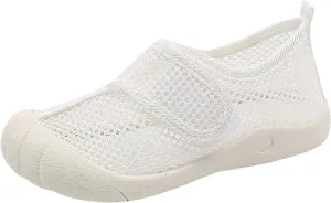 Summer New Hollowed Breathable Mesh Shoes Boys Baotou Anti Kick Sandals Girls Solid Color Beach Shoes Girls Wedges