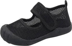 Summer New Hollowed Breathable Mesh Shoes Boys Baotou Anti Kick Sandals Girls Solid Color Beach Slides Shoes for Kids