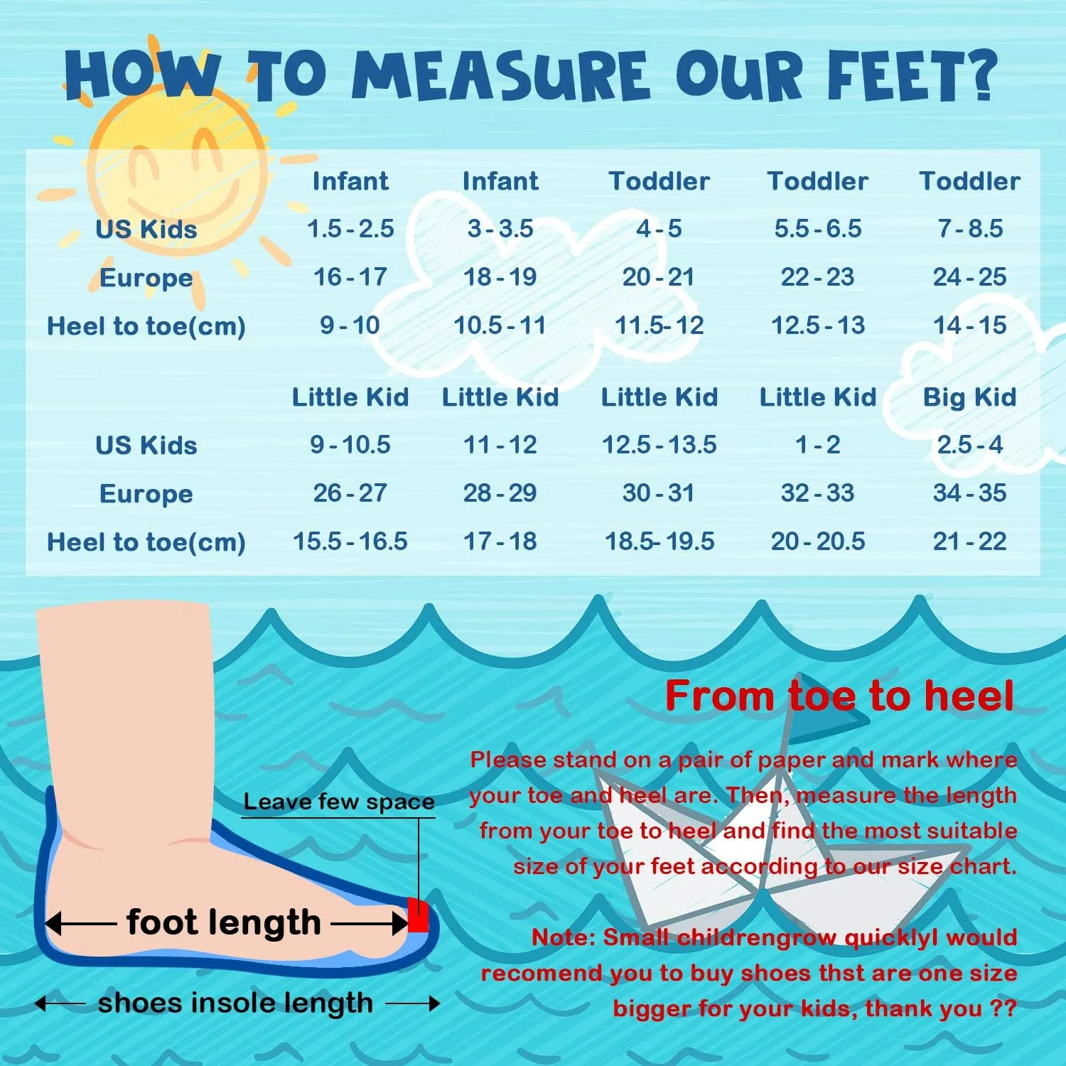 Sunnywoo Water Shoes for Kids Girls BoysToddler Kids Swim Water Shoes Quick Dry Non-Slip Water Skin Barefoot Sports Shoes Aqua Socks for Beach Outdoor Sports