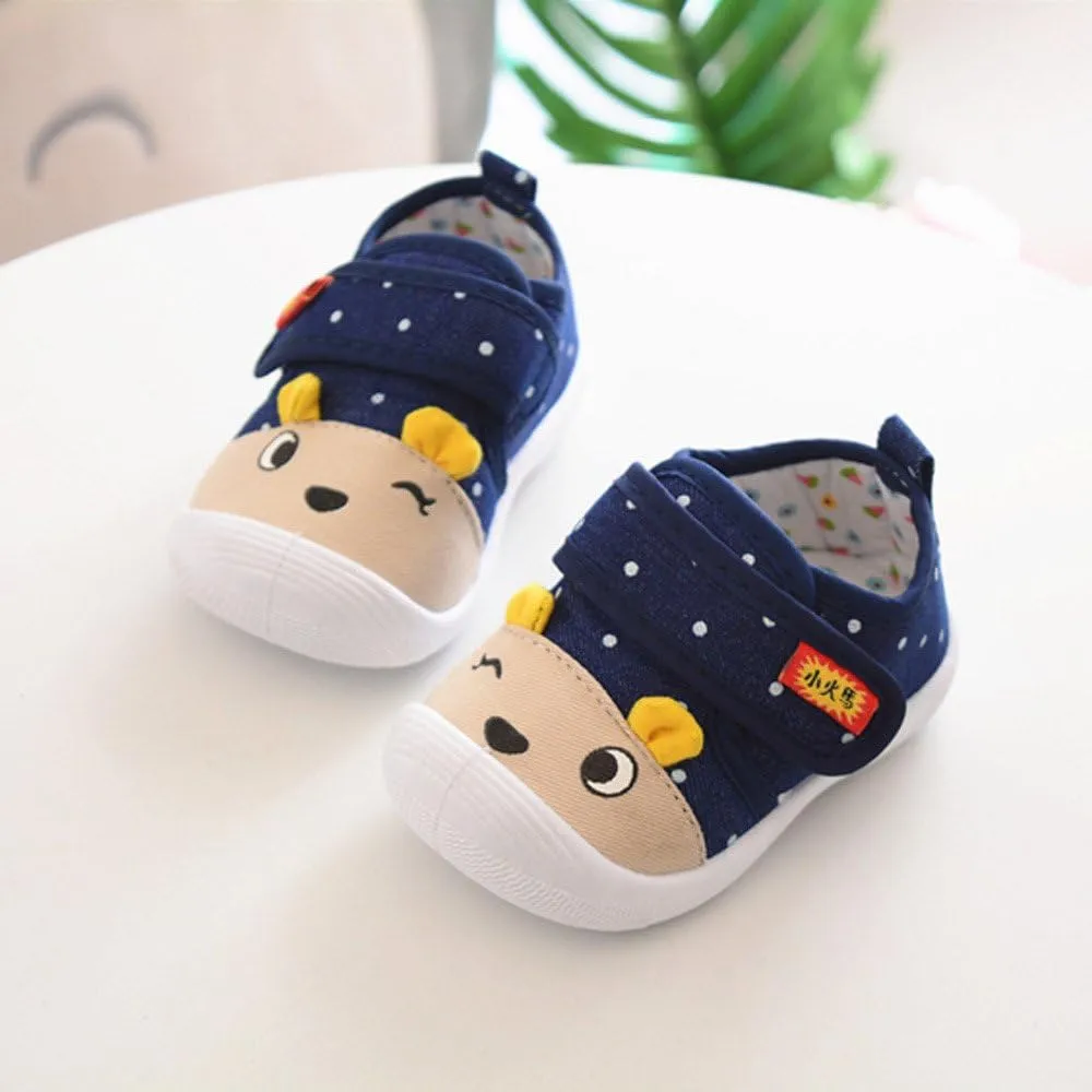 Tennis Shoes for Girls Squeaky Infant Sneakers Cartoon Sole Shoes Baby Kids Boys Soft Anti-Slip Girls Baby Sneakers